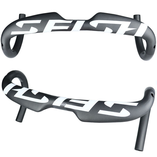 Manillar de Fibra de Carbono para Bicicleta de Ruta - Diseño Ergonómico 380-440mm - Image 2