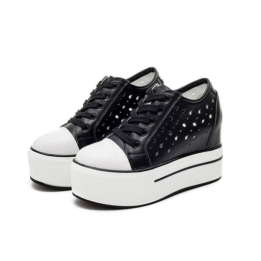 Zapatos Casuales con Plataforma de 9cm y Suela Gruesa Hueca - Image 2