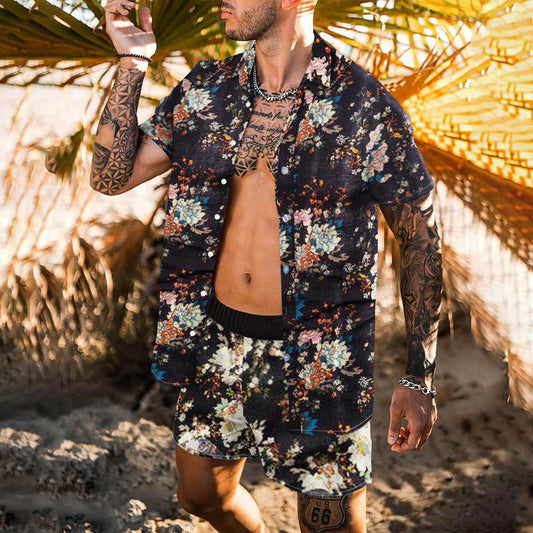 Camisa Suelta Retro para Hombre - Estilo Personalidad Playa Manga Corta - Image 2