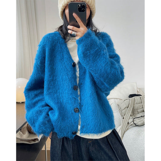 Cardigan Suelto de Lana Suave con Cuello en V - Tejido Cálido y Acogedor - Image 2