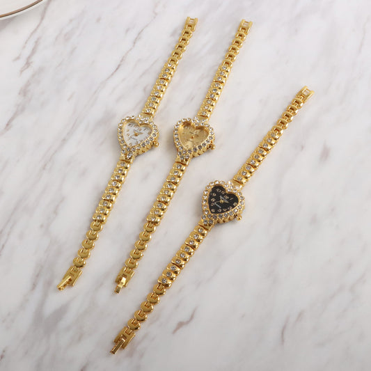 Reloj de Mujer Personalizado con Diamantes y Corazón de Rhinestones - Image 2