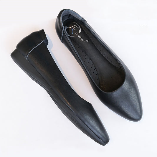 Zapatos de Trabajo para Mujer en Cuero Negro - Image 2