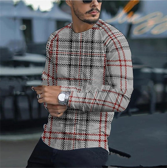 Camisa Hombre Cuello Redondo con Rayas en Dobladillo - Image 2