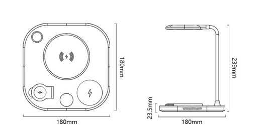 Cargador Magnético Inalámbrico 3 en 1 de 15W con Lámpara LED Integrada - Image 2