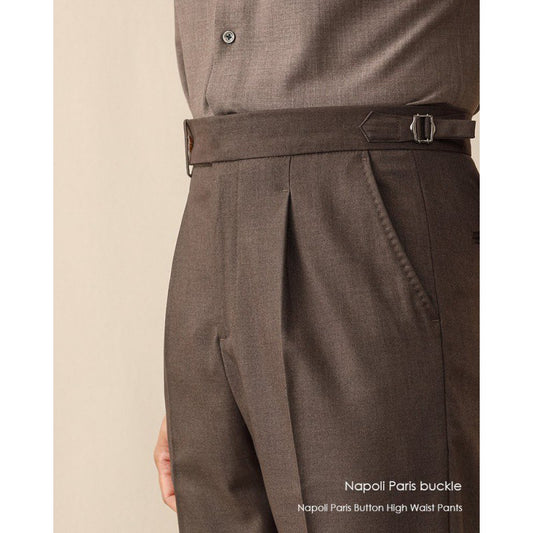 Pantalón de Vestir Cintura Alta Hombre Primavera Verano Corte Recto - Image 2