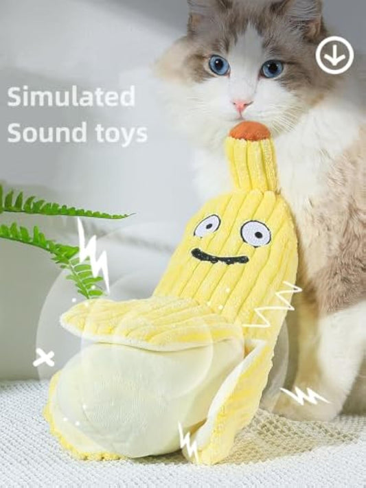 Juguete Interactivo de Plátano para Gatos con Sonido Crujiente y Catnip - Image 2