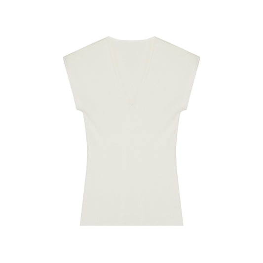 Blusa Tejida Cuello V para Mujer - Diseño Casual Versátil - Image 2