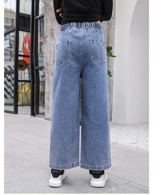 Jeans Sueltos Casuales para Niñas - Diseño Simple y Versátil - Image 2