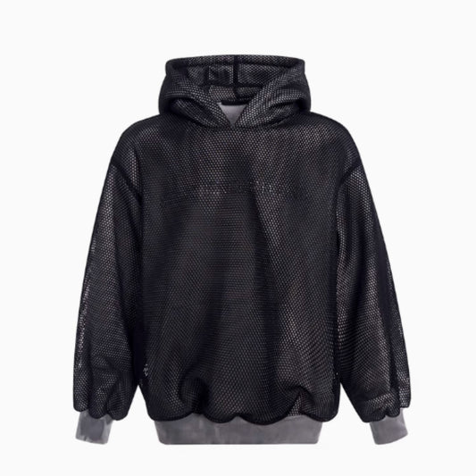 Suéter Hoodie Tejido Calado con Forro Polar para Hombre - Image 2
