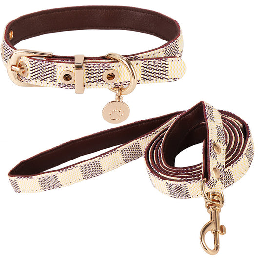 Juego de Correas y Collares de Cuero para Mascotas Pequeñas - Image 2