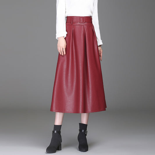 Falda de Cuero PU Cintura Alta Estilo Western - Efecto Adelgazante - Image 2