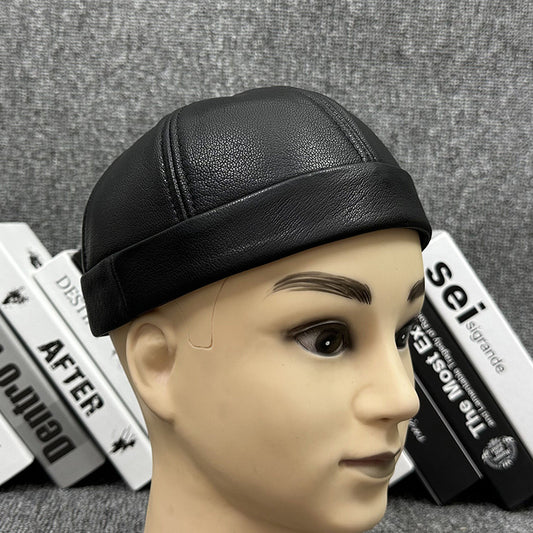 Gorro de Cuero Oveja Abovedado para Otoño e Invierno - Image 2