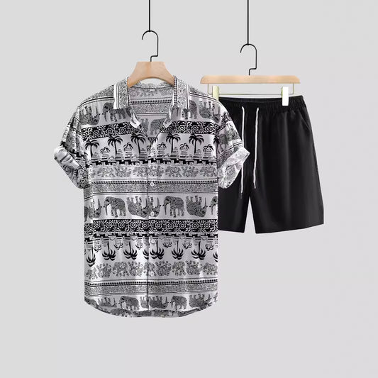 Camisa Casual Estampada de Manga Corta para Hombre - Image 2