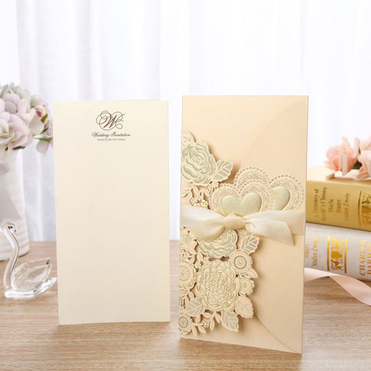 Invitación de Boda Estilo Chino con Cinta Vertical - Image 2