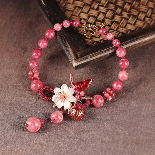 Pulsera Tobillera Vintage con Esmalte Campanilla - Image 2