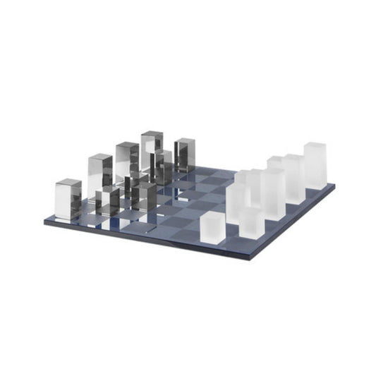 Tablero de Ajedrez de Cristal Electrochapado Frosted - Ornamento Moderno y Elegante - Image 2