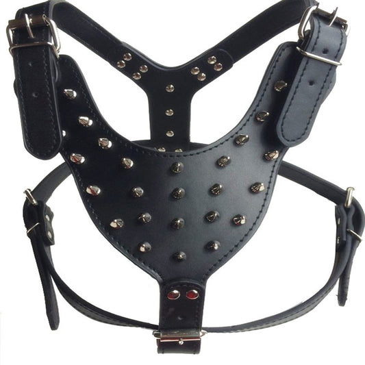 Arnés de Pecho para Perros Grandes Estilo Punk con Remaches - Resistente y Seguro - Image 2