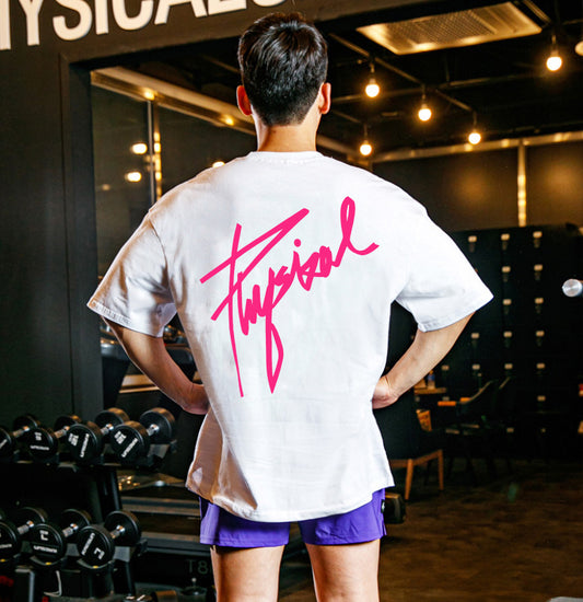 Camiseta Fitness Holgada de Algodón Puro para Hombre - Image 2