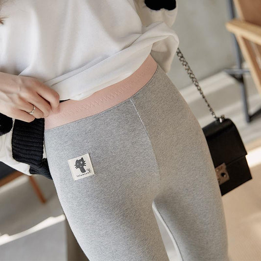 Pantalones Grises con Cintura Elástica y Detalles Cosidos - Image 2