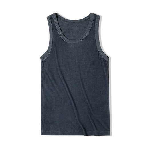 Playera Slim Fit Colores Sólidos Estilo Retro para Hombre - Image 2