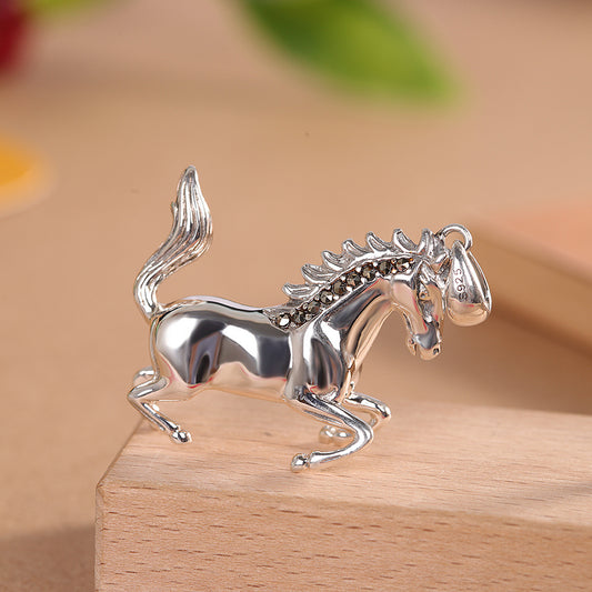Colgante del Caballo del Zodiaco con Acabado Envejecido - Image 2