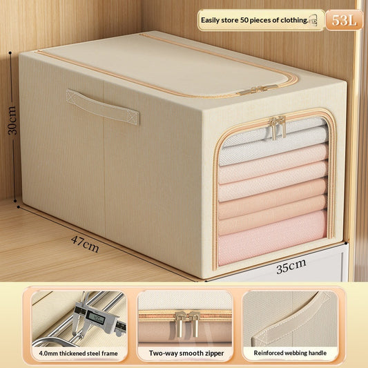 Caja Organizadora de Algodón y Lino con Diseño de Ranuras Estrechas - Image 2