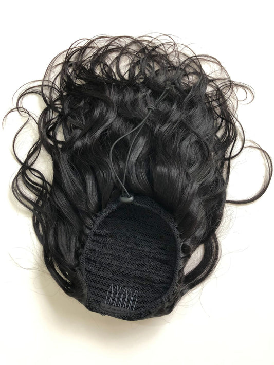 Peluca de Cola de Caballo Cabello Natural Degradado con Curva Suave - Image 2