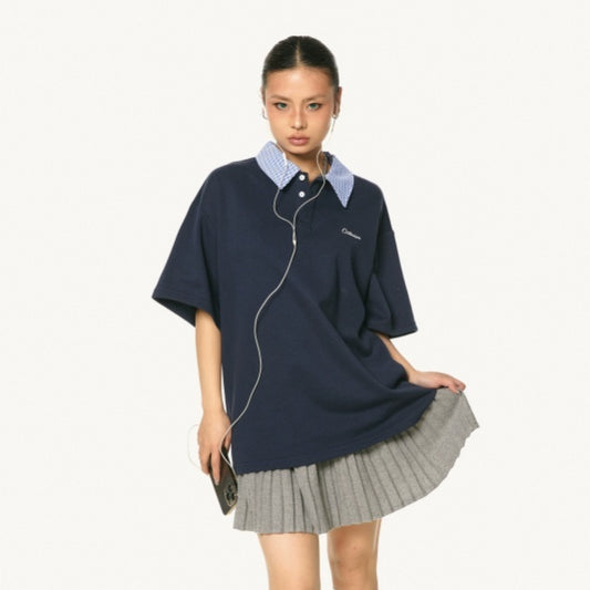 Playera Retro Bordada Oversized de Manga Corta - Image 2