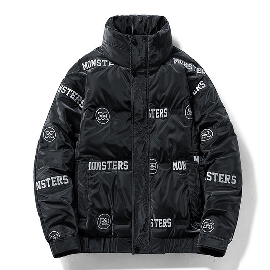 Chamarra Acolchada Urbana para Hombre con Diseño de Letras - Image 2