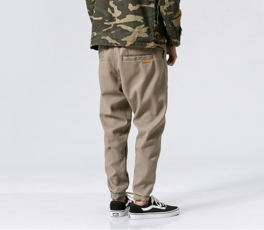 Pantalones Casuales Recortados de Color Sólido para Hombre - Image 2