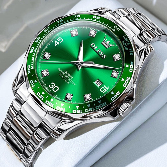 Reloj Submarino Verde Cuarzo Luminoso para Hombre - Image 2