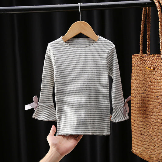 Camisa Básica de Algodón con Rayas para Primavera y Otoño - Image 2