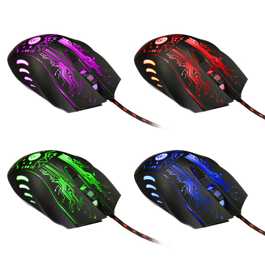 Ratón Gaming USB 5500 DPI con 7 Botones, Retroiluminación LED y Diseño Ergonómico - Image 2