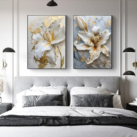 Cuadro Decorativo Estudio Floral Pintado a Mano - Image 2