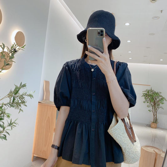 Blusa Suelta Reductora de Manga Corta para Mujer - Verano - Image 2
