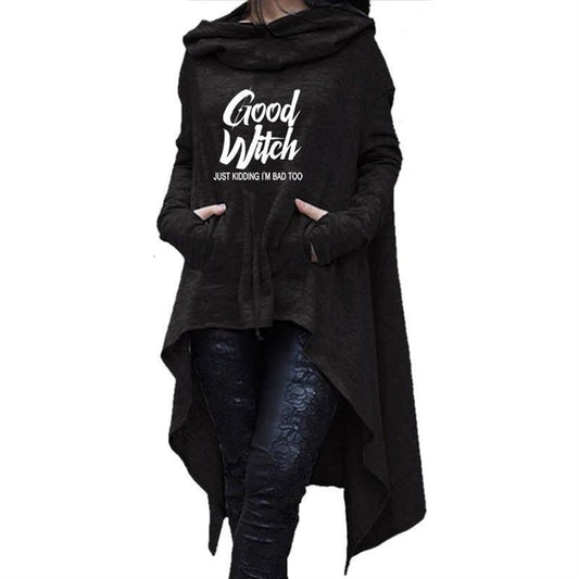 Sudadera Estampada con Letras para Mujer - Corte Irregular - Image 2