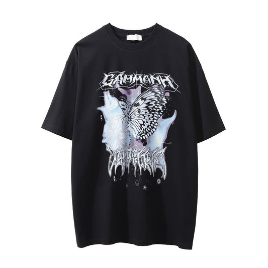 Playera Hombre Estampado Mariposas Efecto Desgastado - Image 2