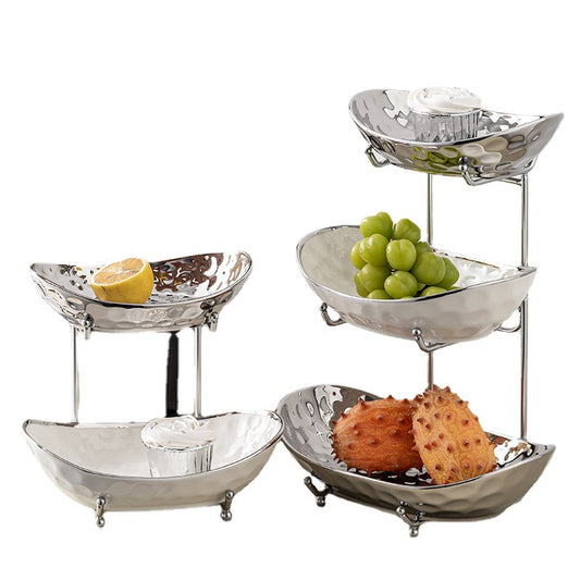 Juego de Platos Multicapa de Lujo Asequible para Frutas y Snacks - Image 2