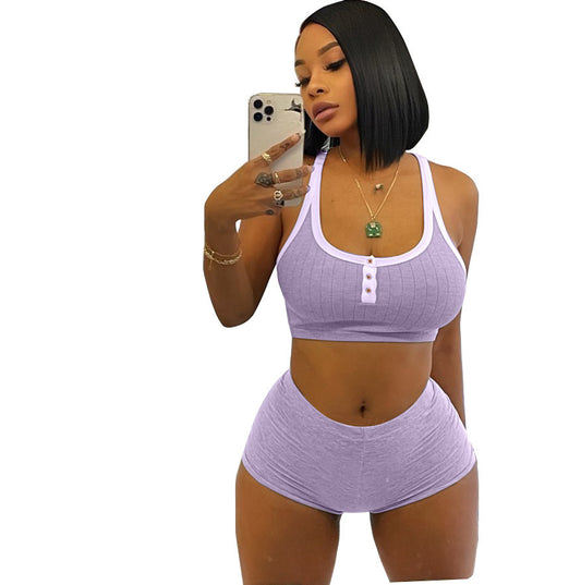 Conjunto Casual Dos Piezas con Top Tubo Ajustado - Image 2