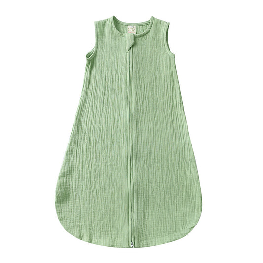 Saco de Dormir de Algodón y Lino para Bebé - Diseño Chaleco Liso - Image 2