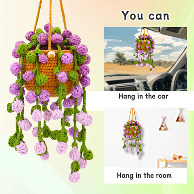 Gancho de Ganchillo Decorativo con Colgante de Plantas