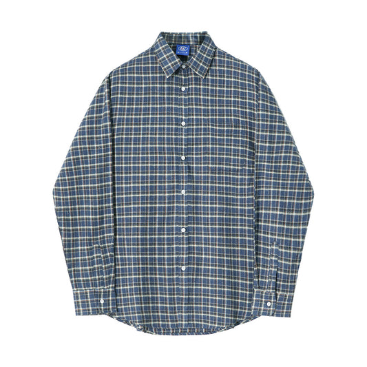 Camisa Cuadros Suelta Retro Casual Trendy para Hombre - Image 2