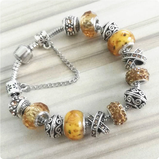 Pulsera de Cristal Artesanal con Cuentas de Vidrio - Image 2