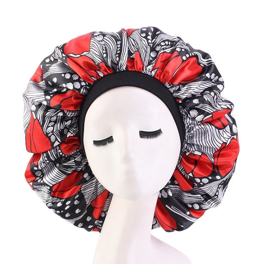 Sombrero Redondo Estampado de Satén con Elasticidad para Mujer - Image 2