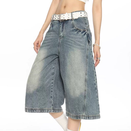 Pantalones Cortos Vaqueros Clásicos Sueltos y Rectos para Verano - Image 2
