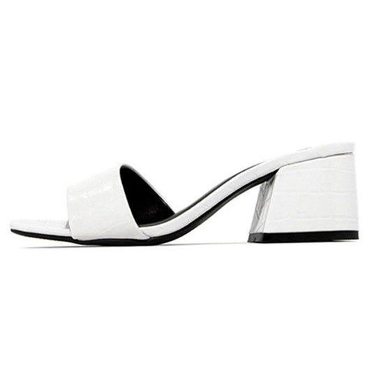 Sandalias de Cuero con Tacón Grueso para Mujer - Image 2