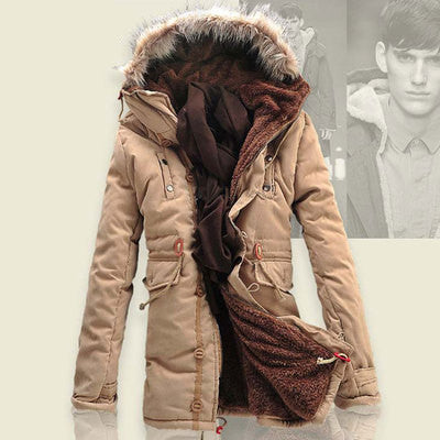 Abrigo de Invierno para Hombre con Forro de Lana de Cordero y Acolchado Grueso - Image 2