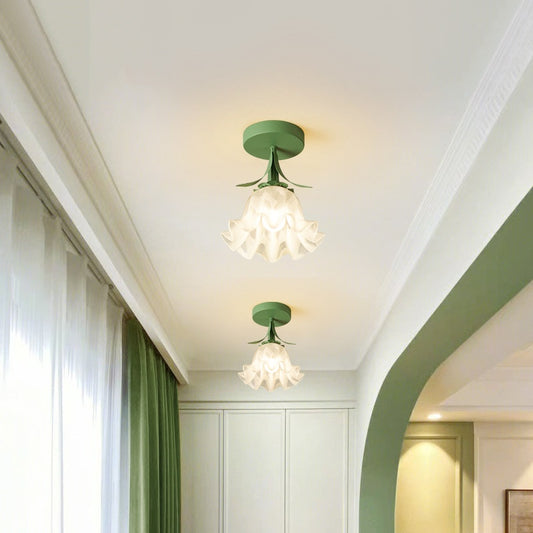 Lámpara LED Decorativa Pasillo Flor Linglan Crema - Image 2