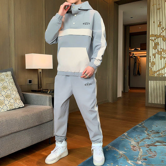 Conjunto de Dos Piezas para Hombre con Chaqueta Deportiva con Capucha - Image 2