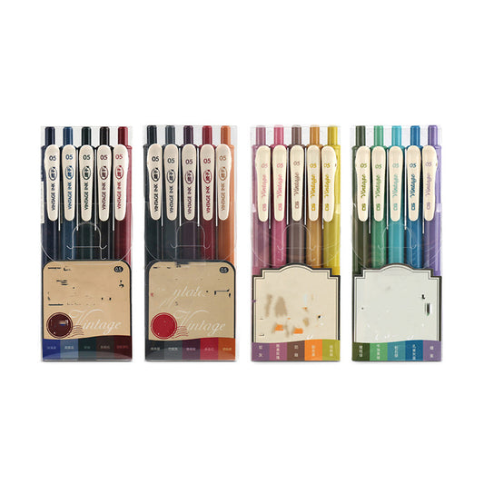 Bolígrafo Gel Retro Vintage 0.5mm - Tinta de Colores Suave - Image 2